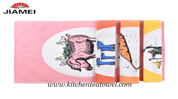 Personalised Tea Towels Designed by Jiamei Textile for Year 2018