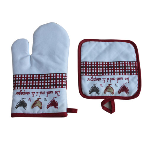 Kitchen glove cotton oven gloves thick oven gloves